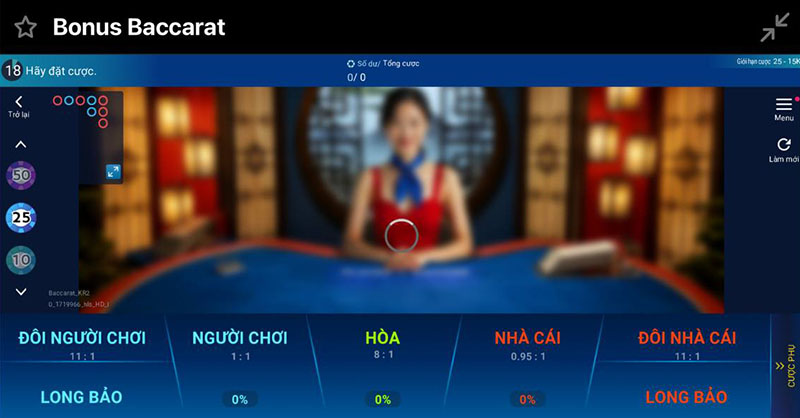 Thanh toán thưởng tại Baccarat Dragon Bonus