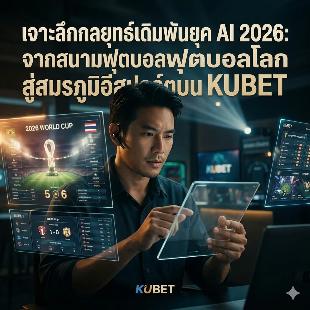 เจาะลึกกลยุทธ์เดิมพันยุค AI 2026: จากสนามฟุตบอลโลกสู่สมรภูมิอีสปอร์ตบน KUBET